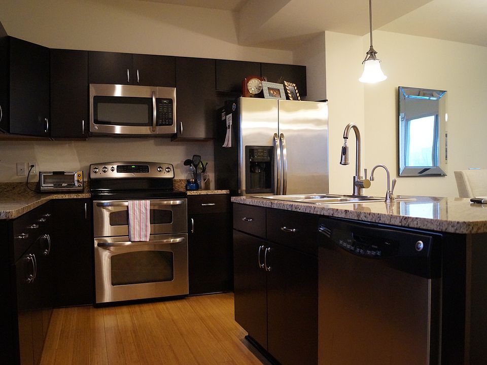 Kitchen dark wood cabinets