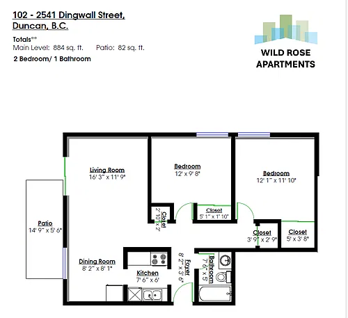 Floor plan 2 Bedroom