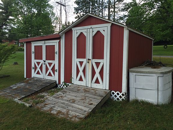 Double sided storage shed