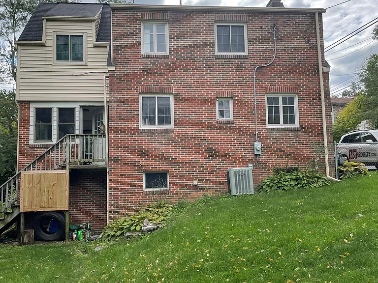 Back yard view of the house