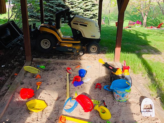 Built in Sand Box under deck