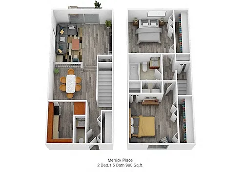 Floor plan The Limestone Townhome