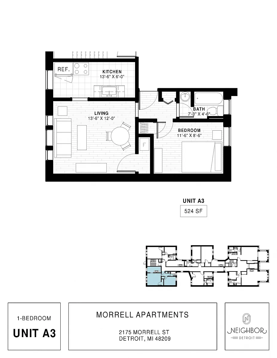 Floor plan One Bedroom