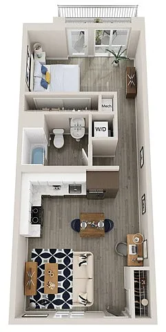 Floor plan A3 - Junior 1 Bedroom
