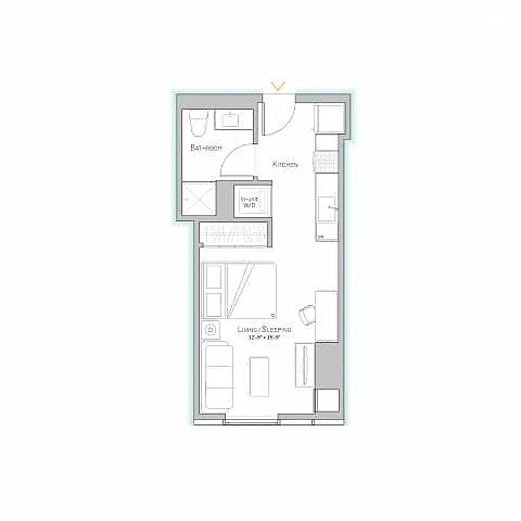 Floor plan Tier 04 - 428 SF