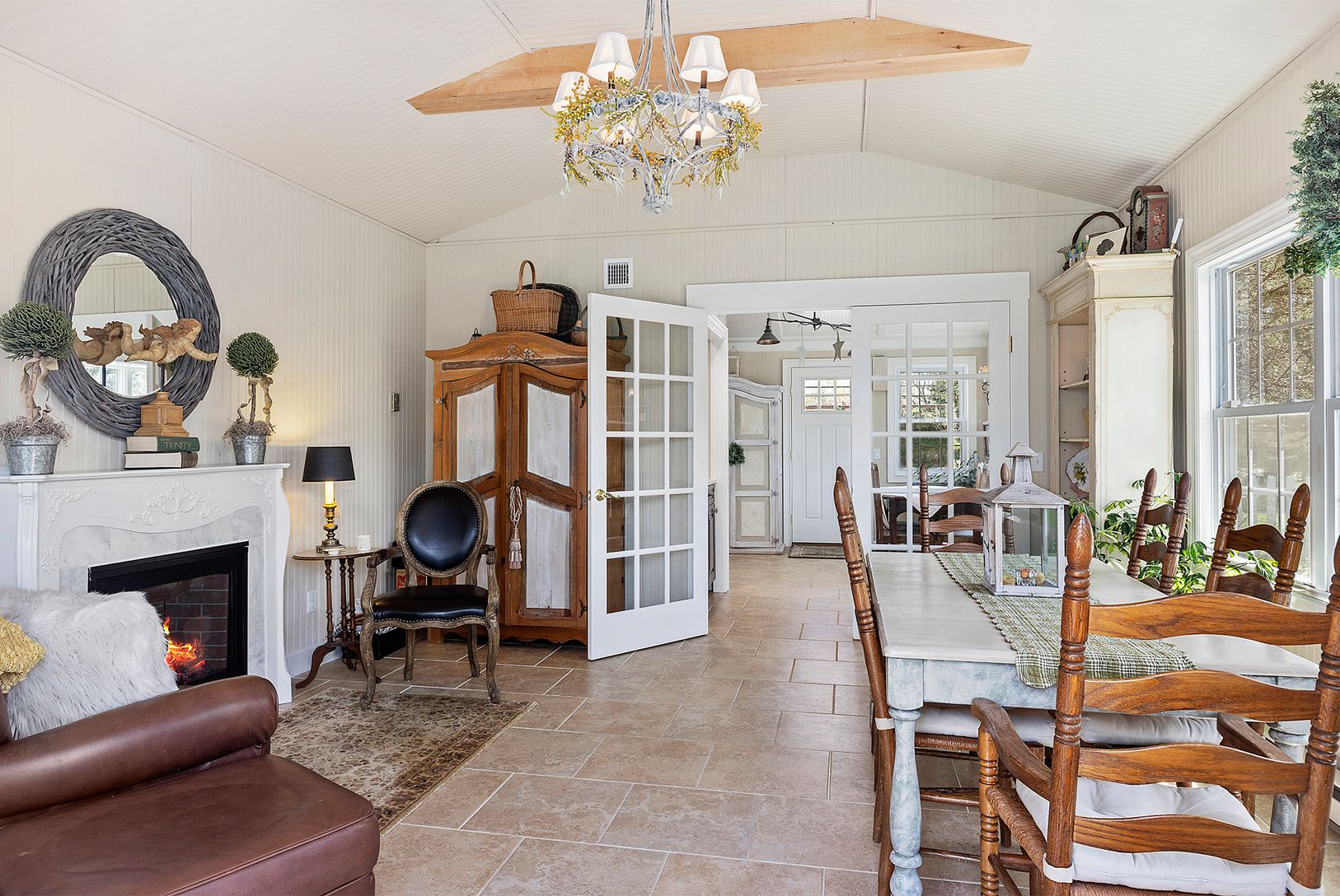  Dining with Gas Fireplace