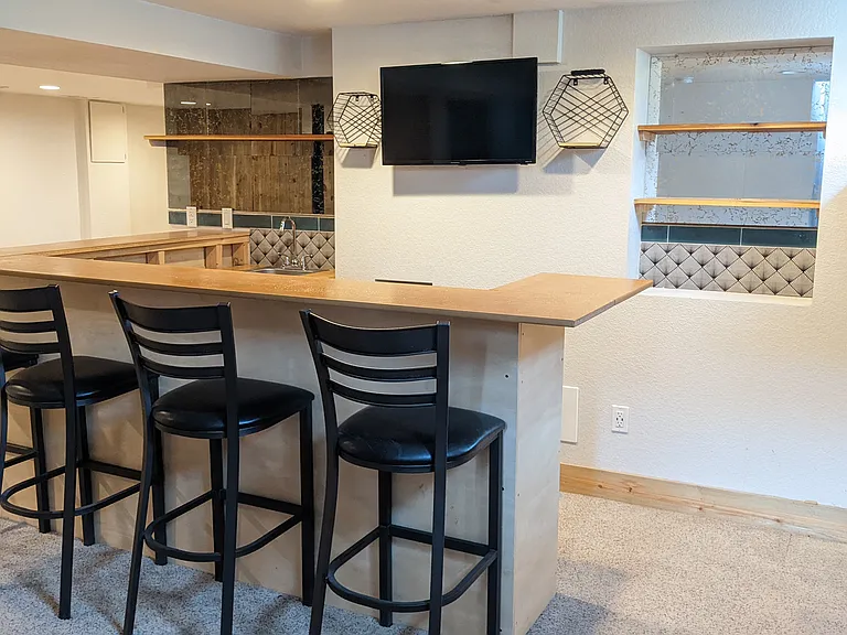 Built In Bar for Entertaining