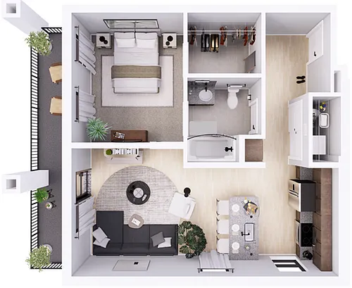Floor plan 1C