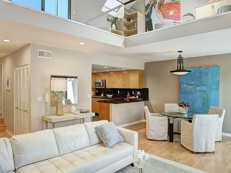 Living room and dining area