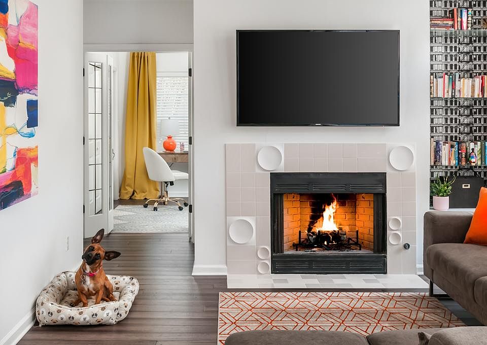 Fireplace in the living room