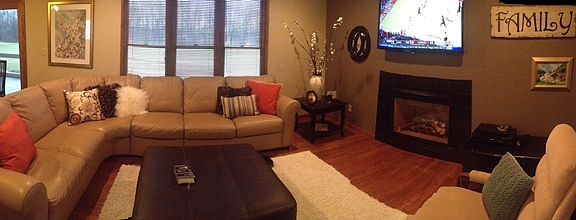 Family rm open to kitchen