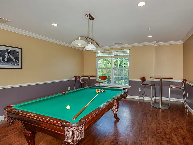 Pool table in clubhouse