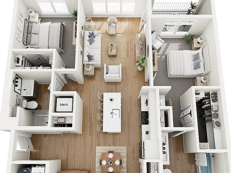 Floor Plan B7 | Echelon at Charlotte | Apartments in Charlotte, NC Floor Plan B7 | Echelon at Charlotte | Apartments in Charlotte, NC