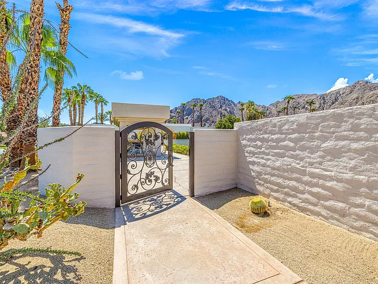 Private tennis court entrance