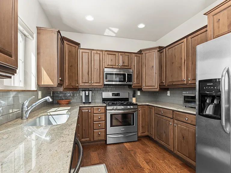 Kitchen with gas stove