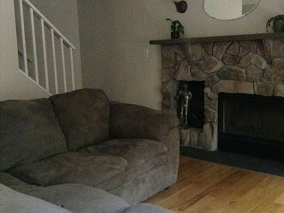 living room with fireplace