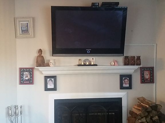 Fireplace in living room