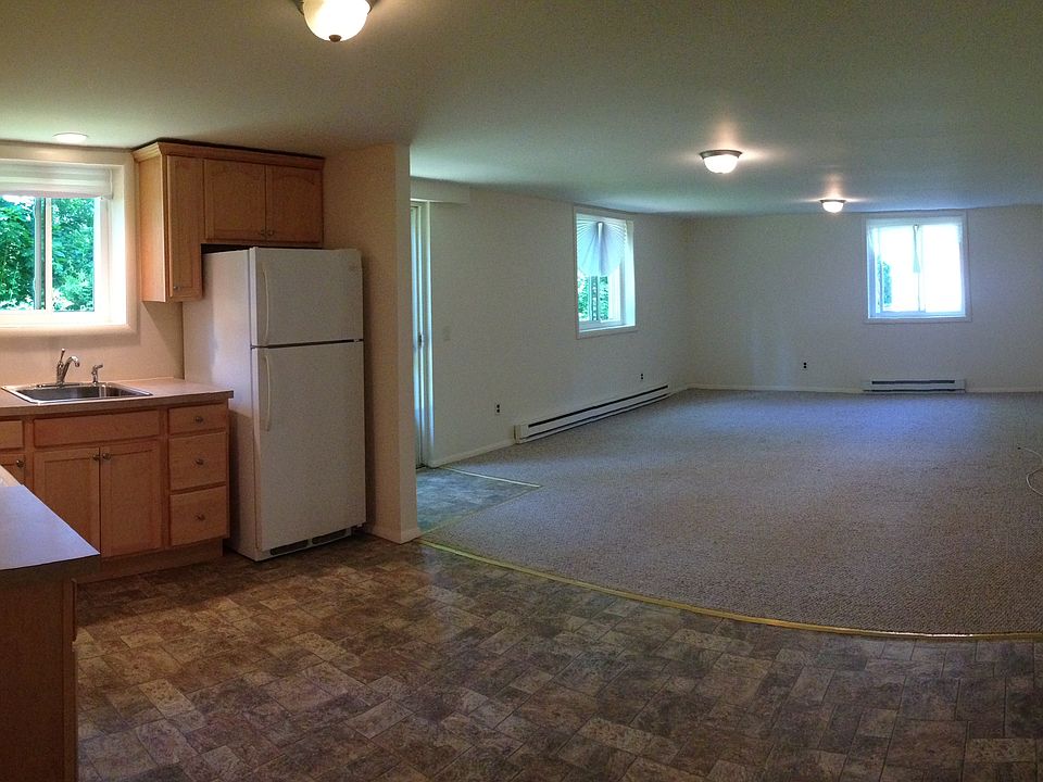 Living area and kitchen