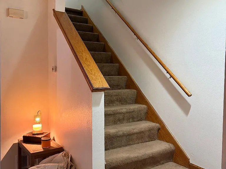 3 bedrooms and full bathroom upstairs