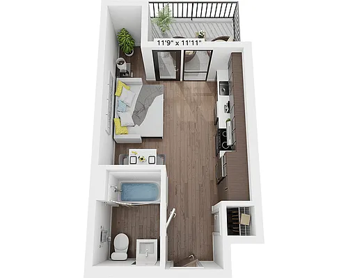 Floor plan Studio E1A