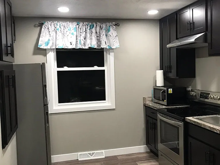 Kitchen with all brand new appliances. Can be rented as furnished or unfurnished with appliances staying.