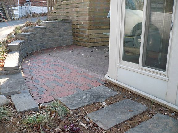 paver patio off of sunroom