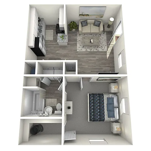 Floor plan 1 Bed 1 Bath