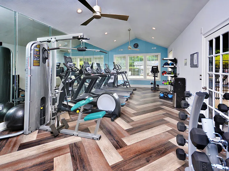 24/7 Fitness Center at Cambridge Park Apartments in Winston-Salem, NC