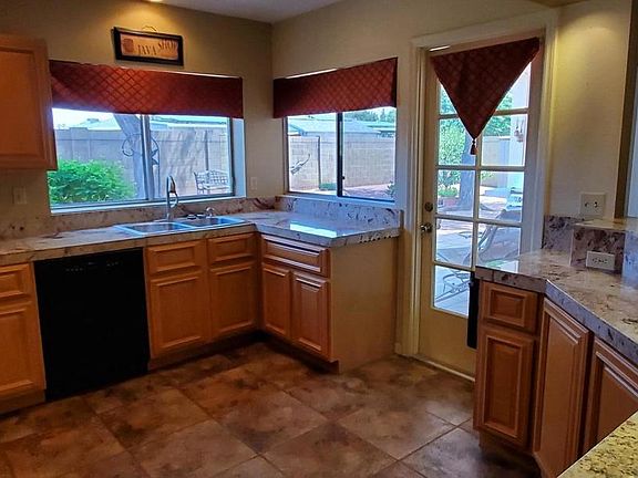 Kitchen and entry to back yard.