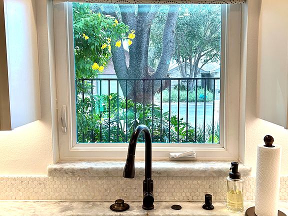 view from kitchen sink