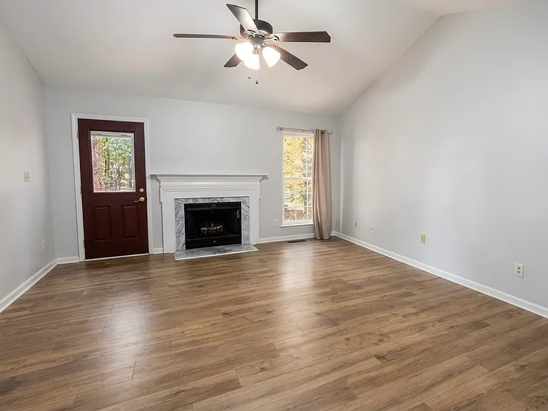 Spacious family room with vaulted ceilings