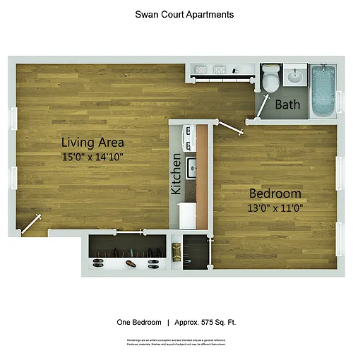 Floor plan One Bedroom
