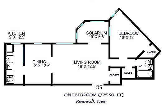 Floor plan One Bedroom 05
