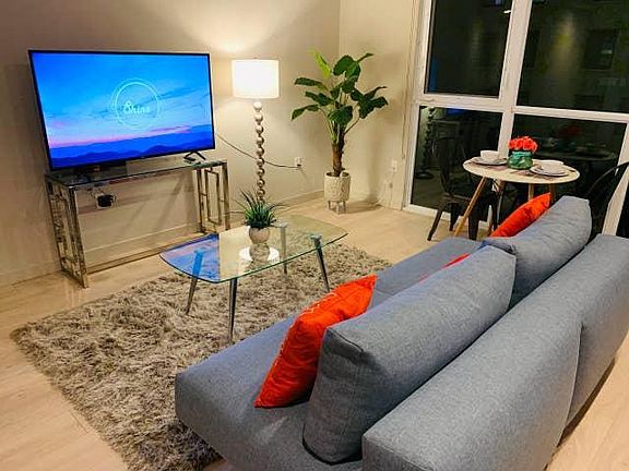 Flat Screen TV, with Netflix ready signed in for you.