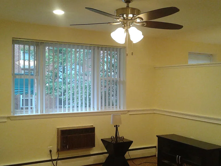 Living room, with chair rail detail