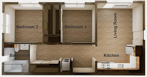 Floor plan 2 Bedroom