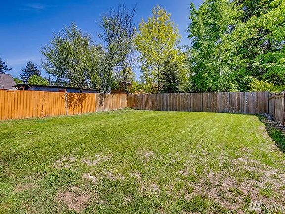 Fully fenced level back yard