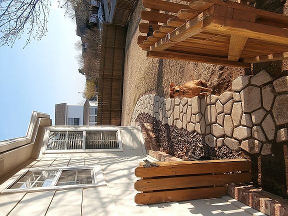 Walkway to back patio