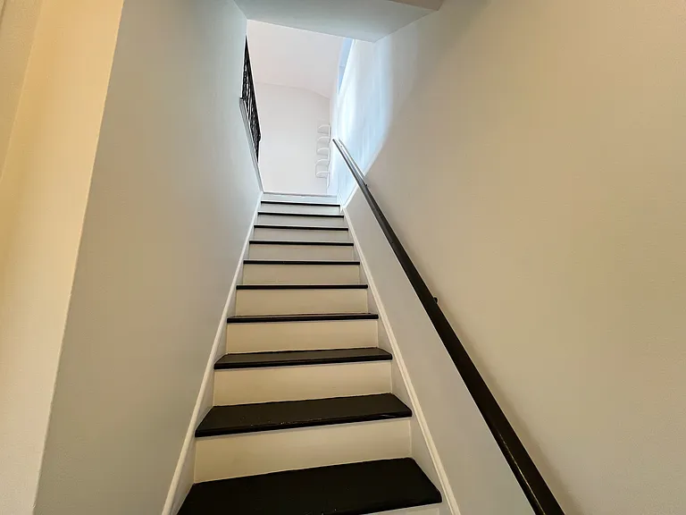Private stairs to apartment