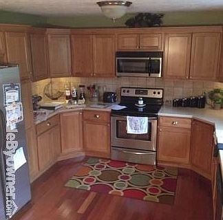 new kitchen
						:
						all stainless, pantry and under cabinet lighting,hardwoods, corian counters-BIG