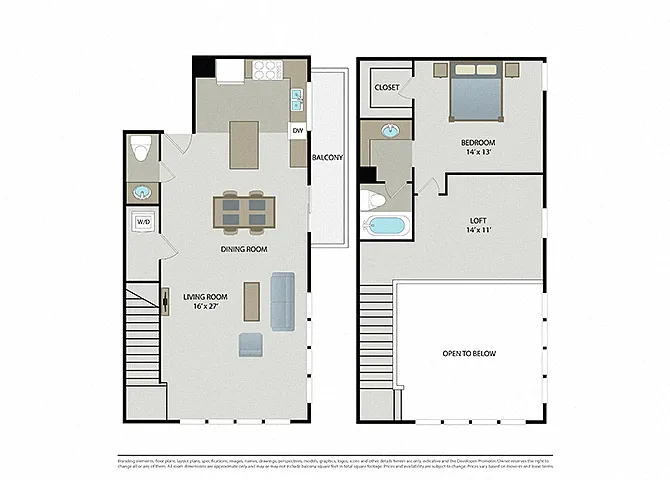 Floor plan Westwood Loft w/Den