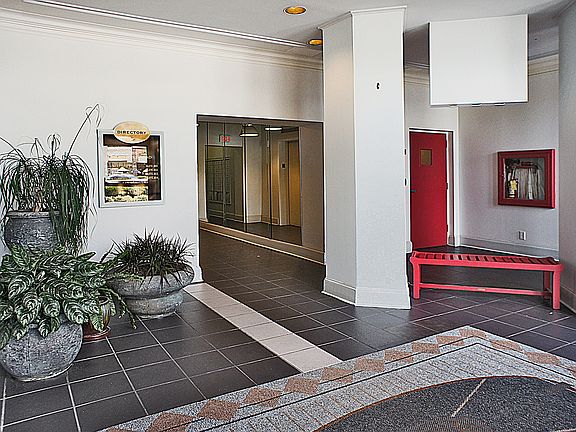Pleasant lobby with elevator access