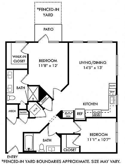 Floor plan Sweetgum with Fenced-in Yard
