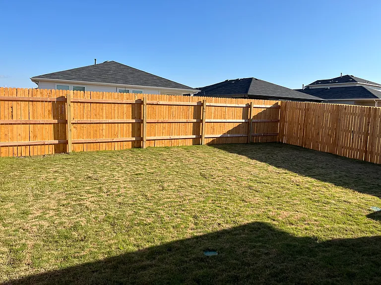large private backyard