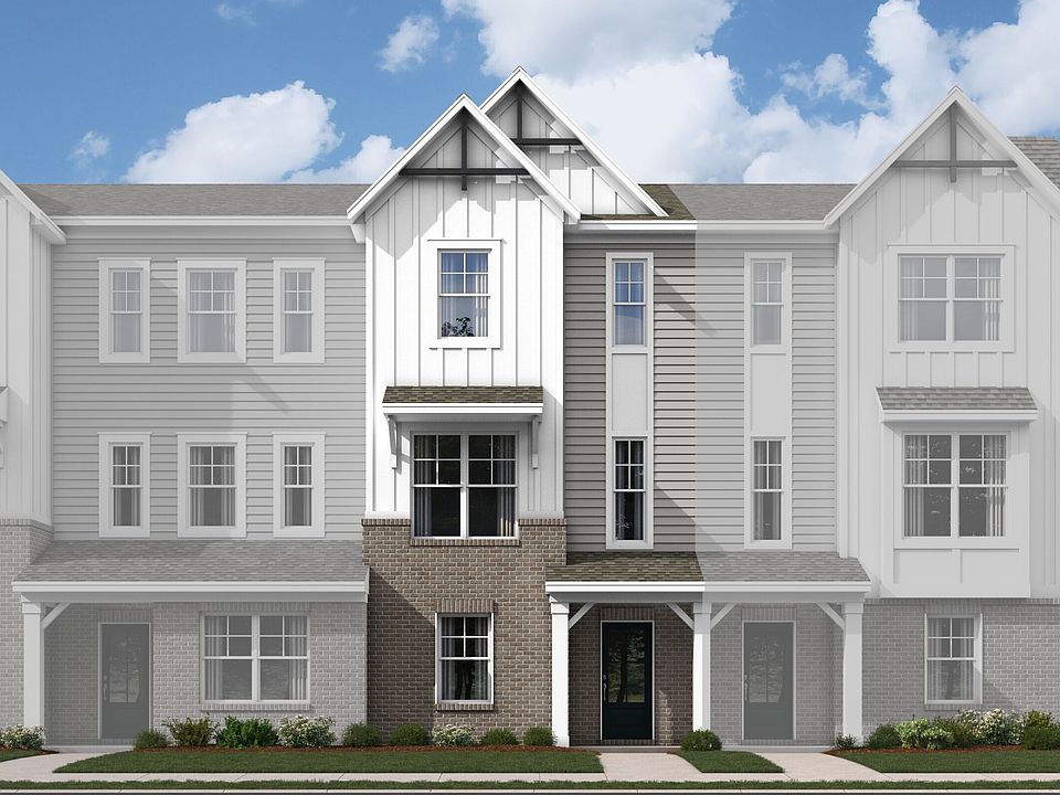 3 Story Townhome Elevation Farmhouse