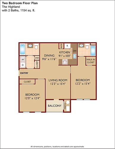 Floor plan $1.55/sq.ft. - the Highland