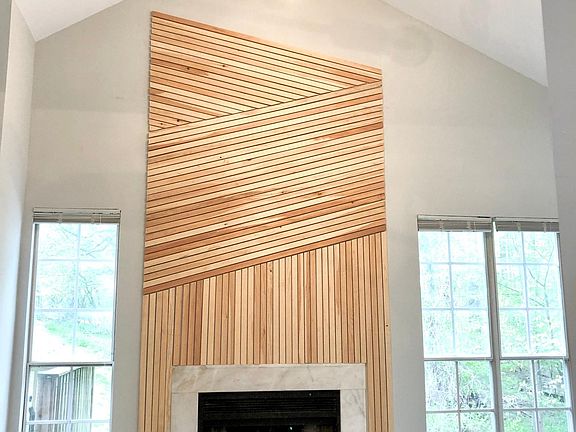 Luxurious fireplace feature wall