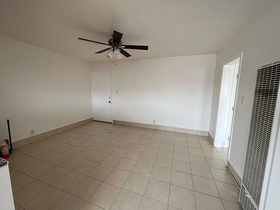 Family room has plenty of wall space for a TV