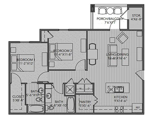 Floor plan B2 Floorplan
