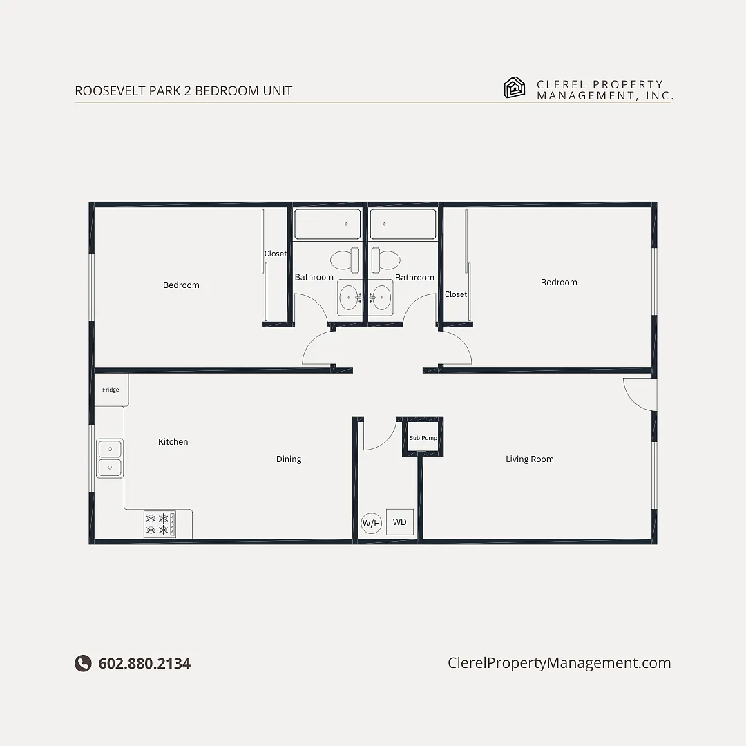 Floor plan 2 bedroom 2 bath